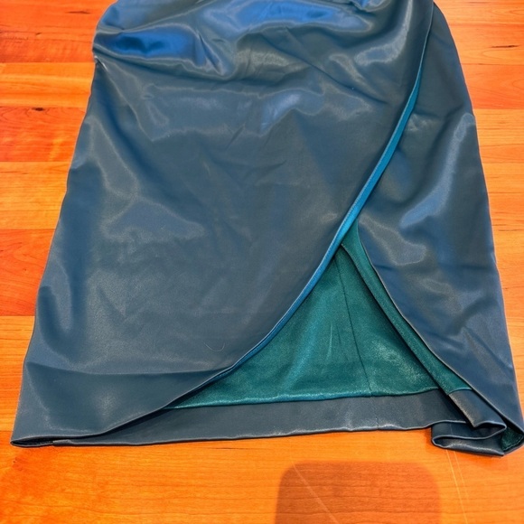 House of CB Loretta style Satin Corset Dress NWT Emerald Peacock green NEW sz S - Picture 7 of 15